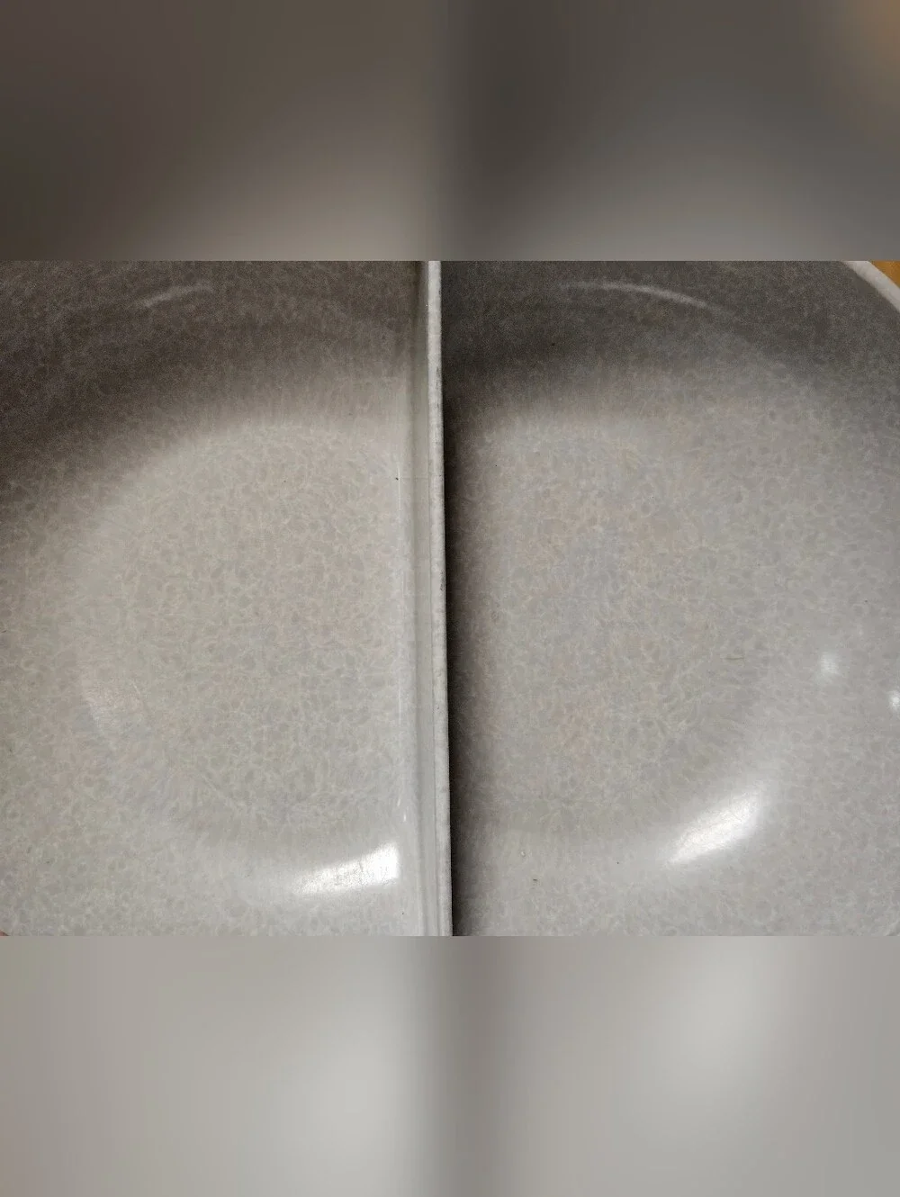 Vintage Melmac Banchell Color Flyte Gray Divided Bowl